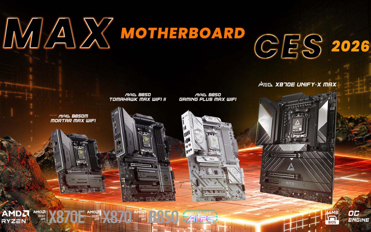 MSI X870E MAX mainboard