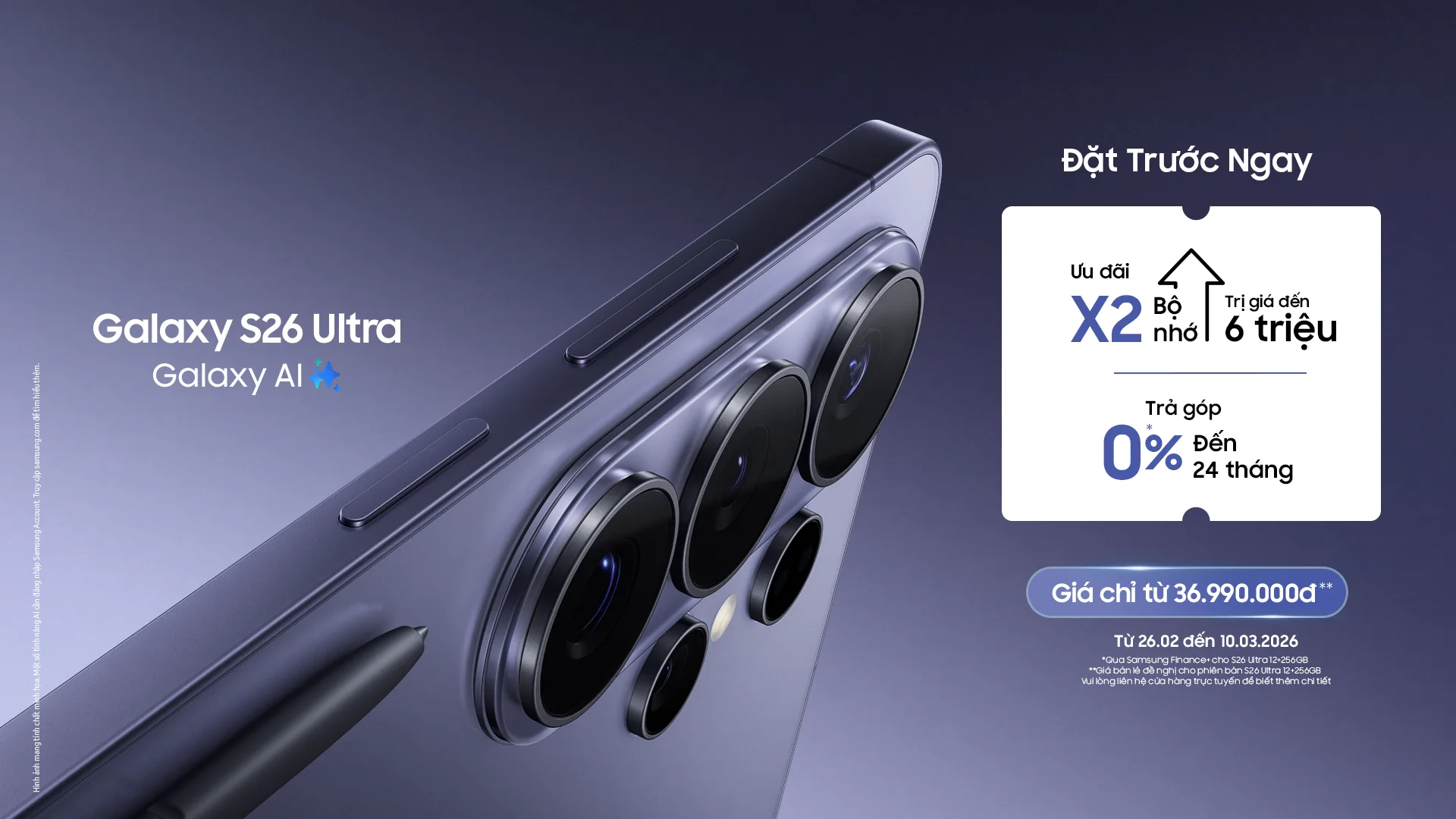 Samsung Galaxy S26 Series Gia 25990000 Preorder