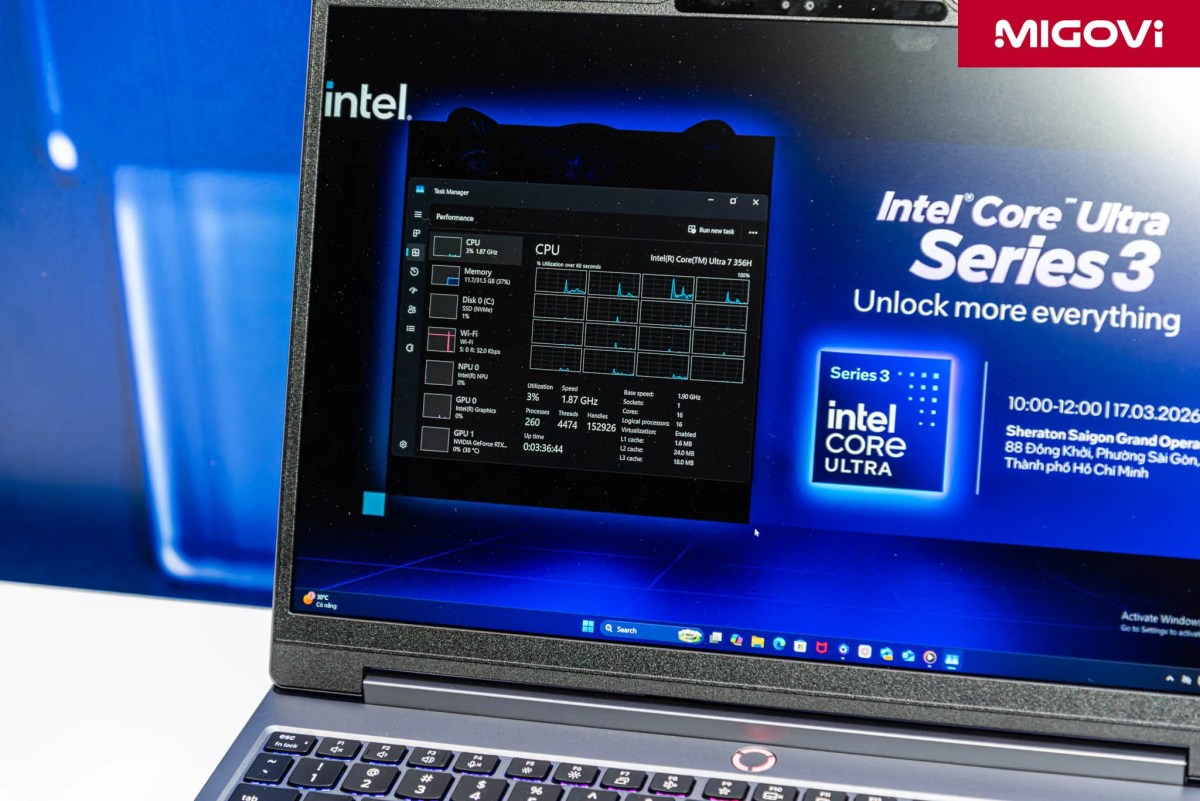 Intel Core Ultra Series 3 Panther Lake Laptop Migovi 9