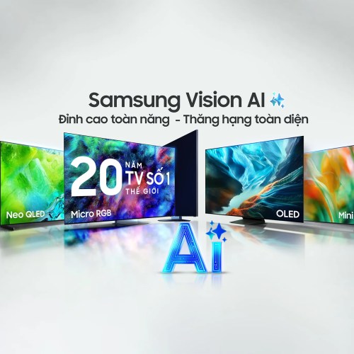 Samsung mang dải AI TV 2026 về Việt Nam, nổi bật với Micro RGB chống mỏi mắt