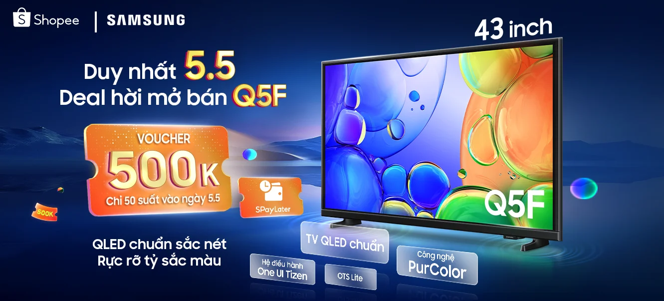 Sale Doi 5 5 Samsung Tv Qled Q5f Shopee