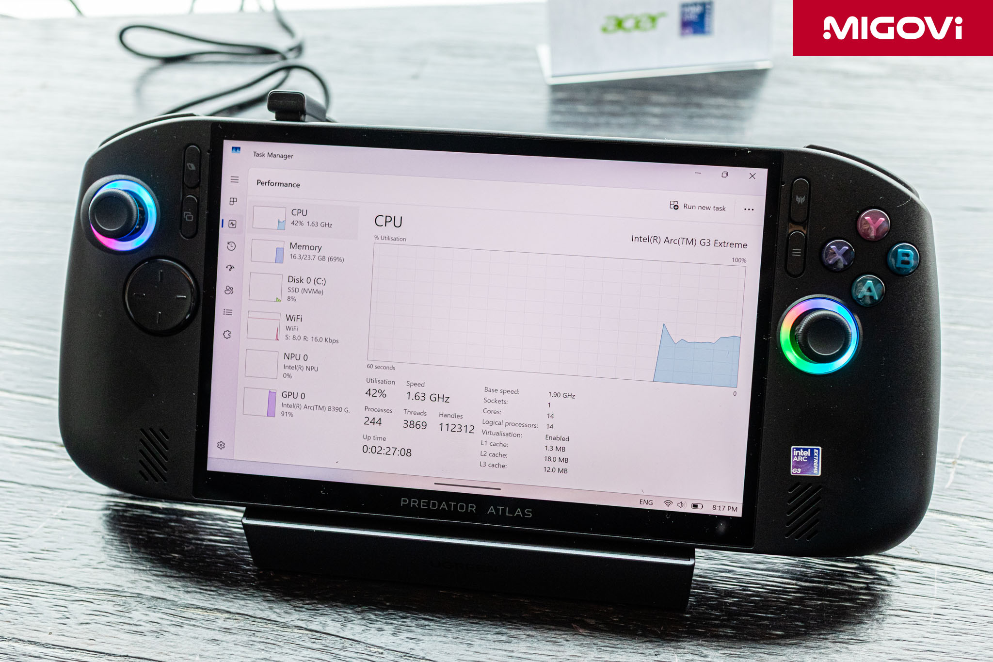 Intel Arc G Series G3 Extreme Handheld Pc Migovi 12