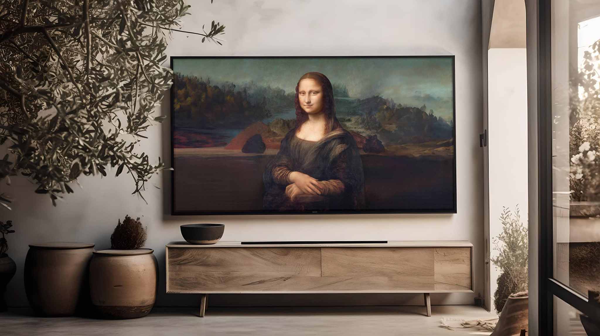 Bao Tang Louvre Mona Lisa Tv Samsung Art Store 1