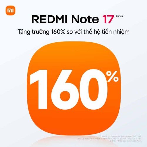 REDMI Note 17 Series tăng trưởng cực mạnh, tới 160% sau 10 ngày